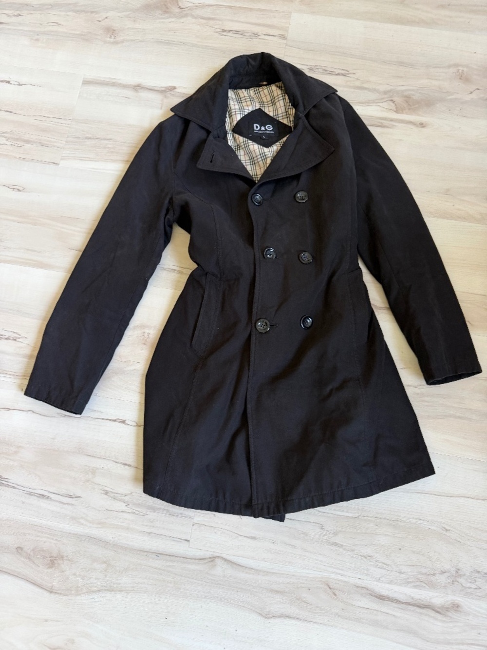 Vintage Dolce and Gabbana double breasted trench coat